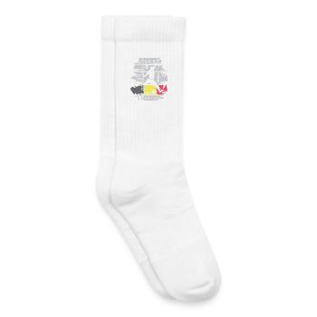 Football Belgique Tir De But Tir Illustration - Chaussettes de tennis bio enfant - blanc - Droite