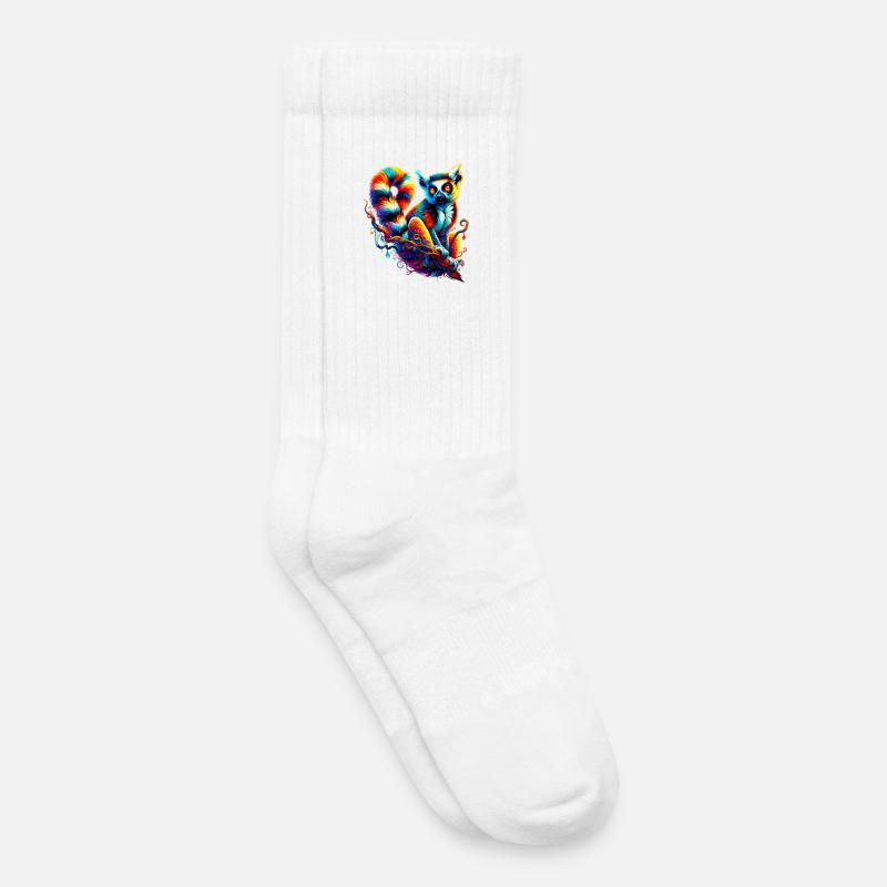 Lemur - Kinder Tennissocken - Weiß