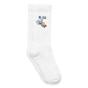 Aquarell Landkarte Krk - Kinder Tennissocken - Weiß - Rechts