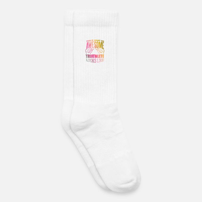 Triathlon - Kinder Tennissocken - Weiß