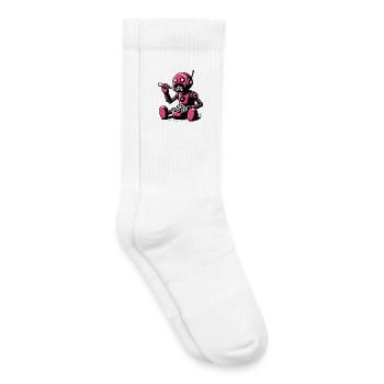 Marsianischer außerirdischer Alien-Roboter - Kinder Tennissocken - Weiß - Rechts