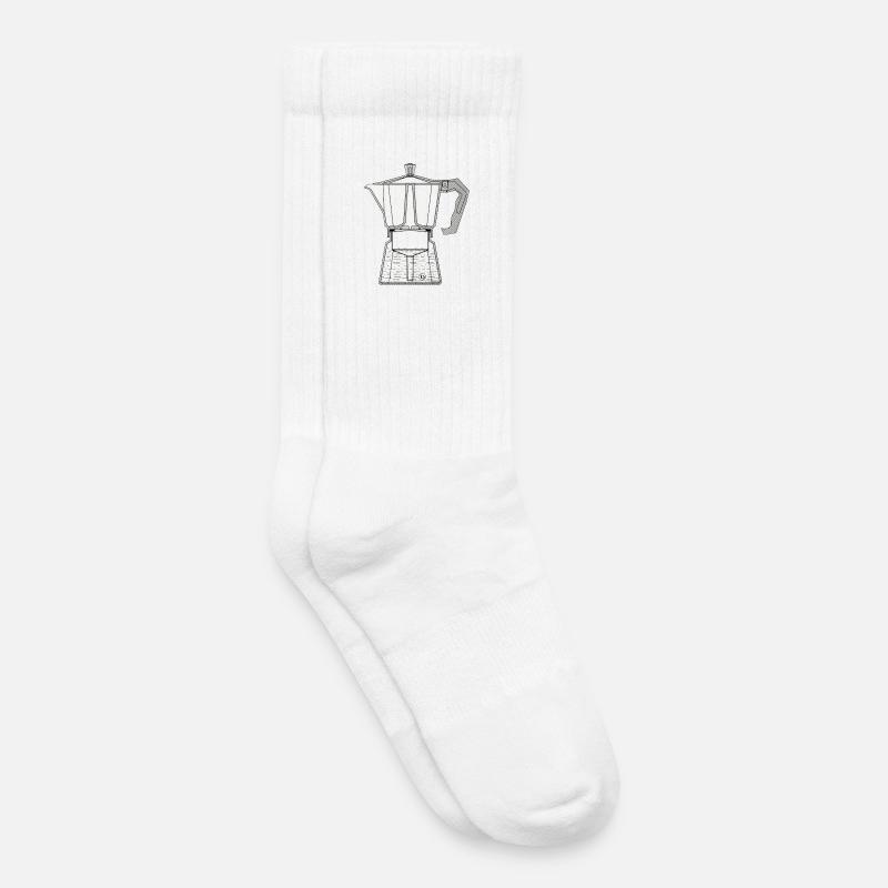 Machine à expresso Mocca - Chaussettes de tennis bio enfant - blanc