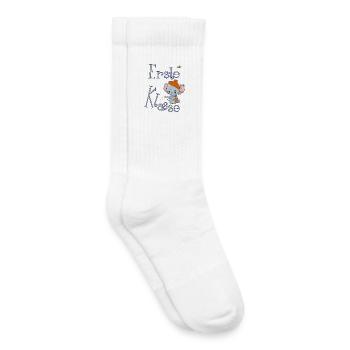 Première classe, éléphant - Chaussettes de tennis bio enfant - blanc - Droite