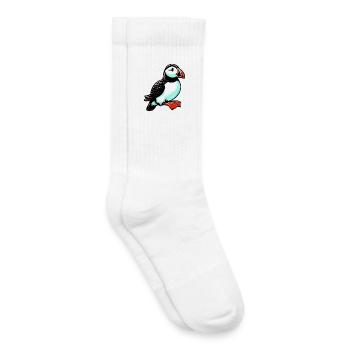 Macareux - Chaussettes de tennis bio enfant - blanc - Droite