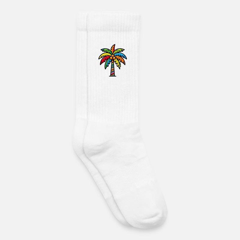 Palme - Kinder Tennissocken - Weiß