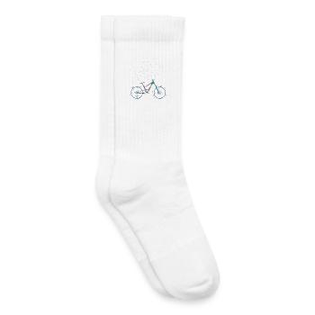 Inspirierendes Motivationsdesign für das Radfahren - Kinder Tennissocken - Weiß - Rechts