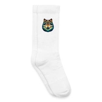 Loup - Chaussettes de tennis bio enfant - blanc - Droite