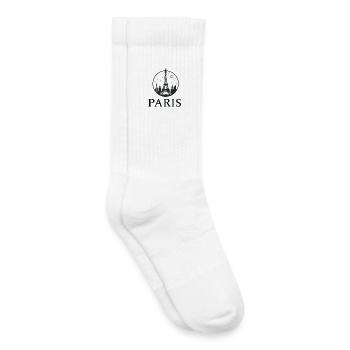 Paris Eiffelturm Silhouette im Kreis - Kinder Tennissocken - Weiß - Rechts