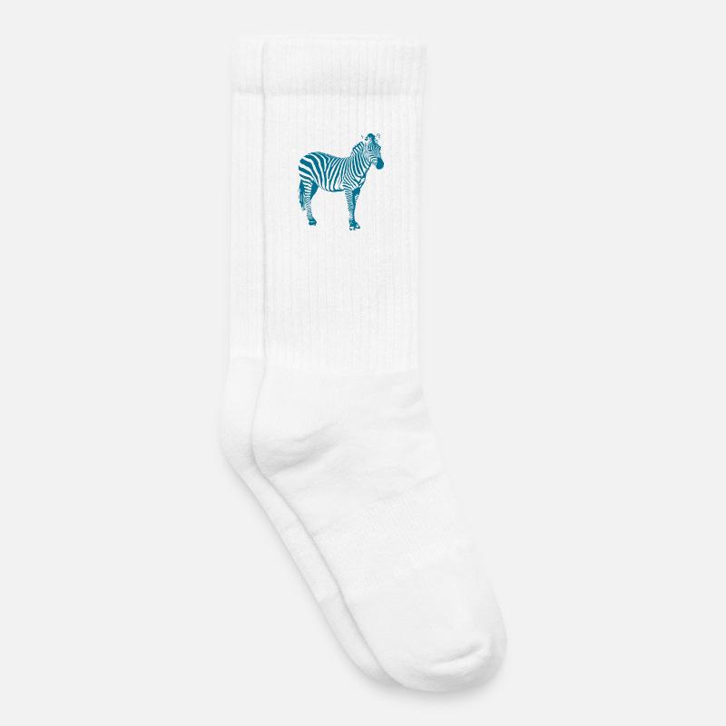 Zebra - Kinder Tennissocken - Weiß