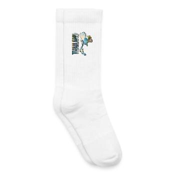 Aquarell Landkarte Thailand - Kinder Tennissocken - Weiß - Rechts