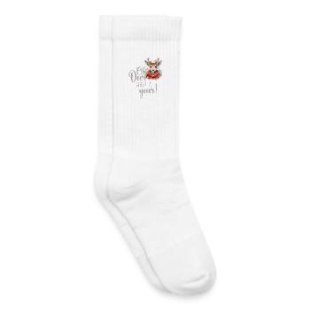 Oh Deer What a Year Weihnachtsmarkt  - Kinder Tennissocken - Weiß - Rechts