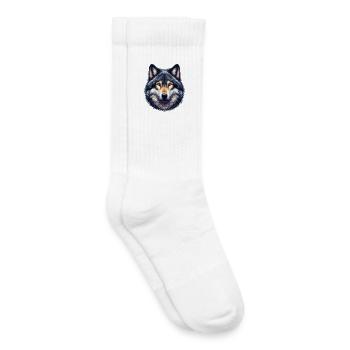 Wolf - Kids Tennis Socks - white - Right