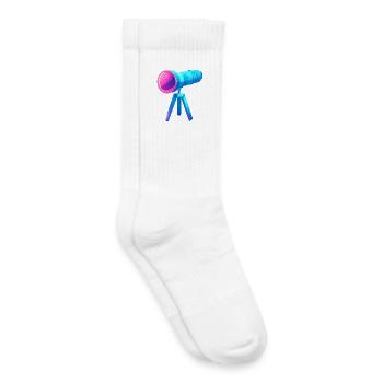Conception de télescope plat et coloré - Chaussettes de tennis bio enfant - blanc - Droite