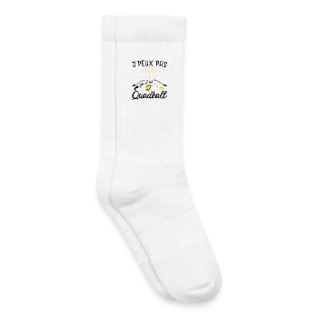 Ich kann nicht, ich habe Quadball - Kinder Tennissocken - Weiß - Rechts