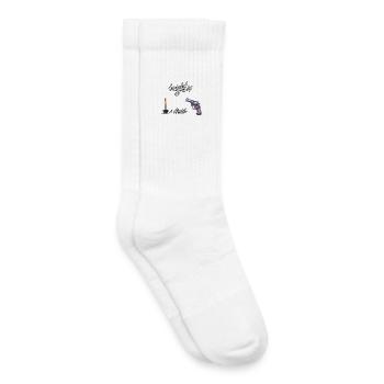 Daughter Gun Shovel Alibi - Kids Tennis Socks - white - Right