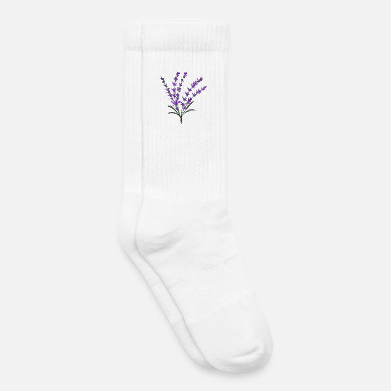 Lavendel - Kinder Tennissocken - Weiß