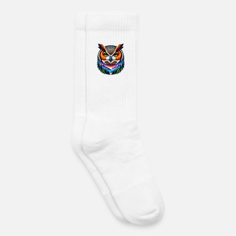 Eule - Kinder Tennissocken - Weiß
