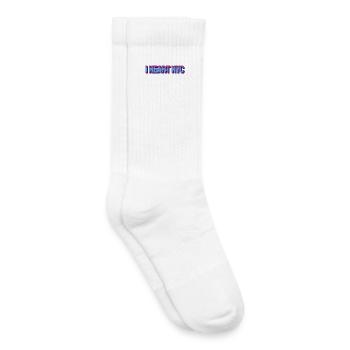 Neon Heart NYC Retro Typography - Kids Tennis Socks - white - Right