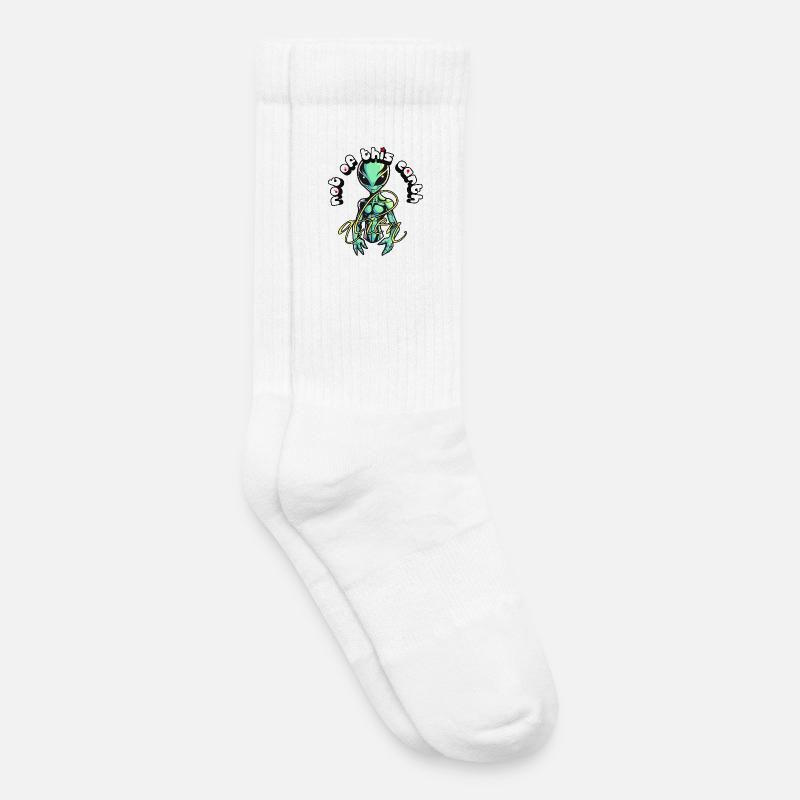 Pas de cette terre : extraterrestre audacieux et unique - Chaussettes de tennis bio enfant - blanc