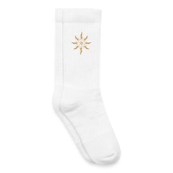 Roue de pompiers du solstice d’été - symbole de la puissance du soleil - Chaussettes de tennis bio enfant - blanc - Droite