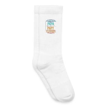 Zwei Papa J'Ai und Opa Titel Opa - Kinder Tennissocken - Weiß - Rechts