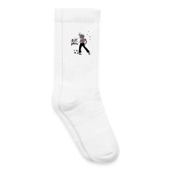 Événement de football girl power - Chaussettes de tennis bio enfant - blanc - Droite