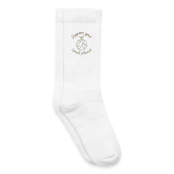 Support Your Local Planet – Eco-Style - Kids Tennis Socks - white - Right