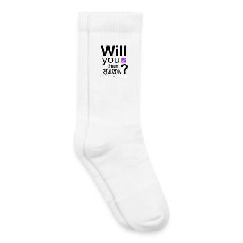 Will You not Then Reason-Quran Quote - Kids Tennis Socks - white - Right
