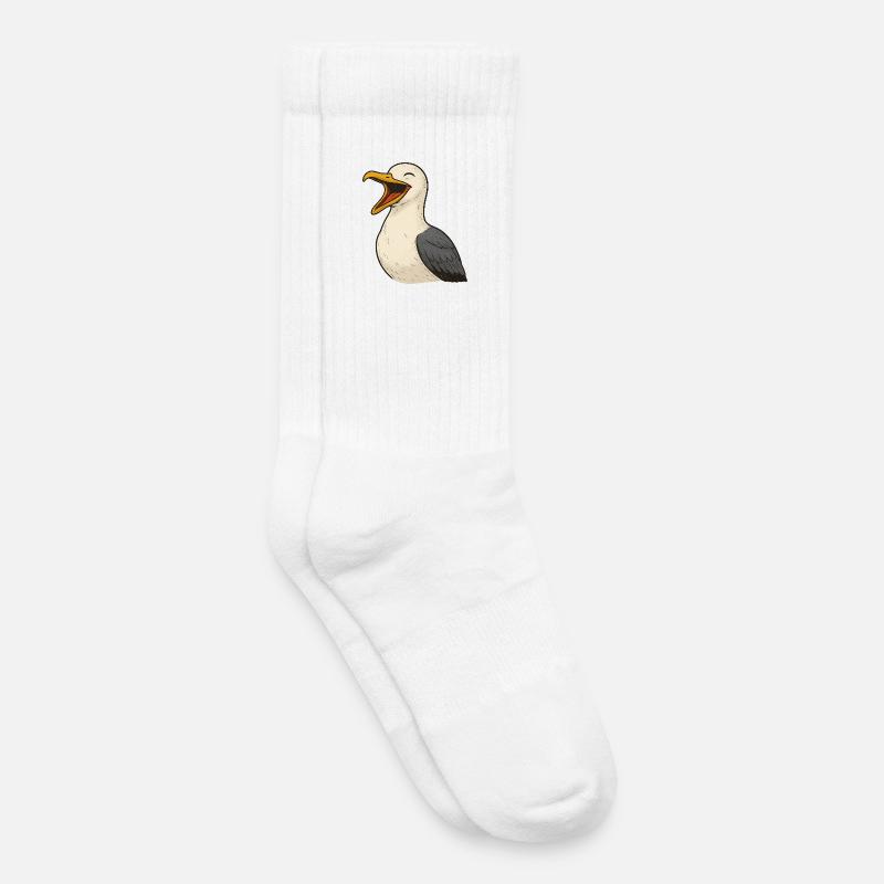 Lachende_Moewe - Kinder Tennissocken - Weiß