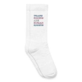 Trans rights are human rights - transgender flag  - Kids Tennis Socks - white - Right