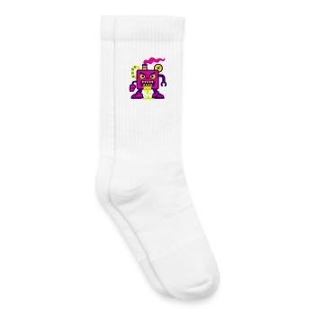 Pop Art Monstermaschine  - Kinder Tennissocken - Weiß - Rechts