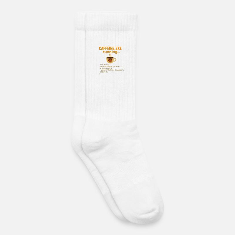 Caffeine.exe running - Kinder Tennissocken - Weiß