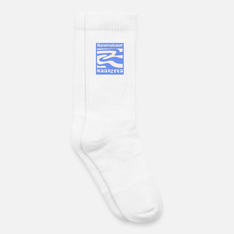 Synthesizer addicted Synth Modular - Kinder Tennissocken - Weiß