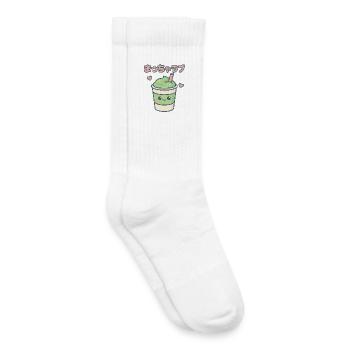 Matcha Liebe Kawaii Trinkbecher - Kinder Tennissocken - Weiß - Rechts