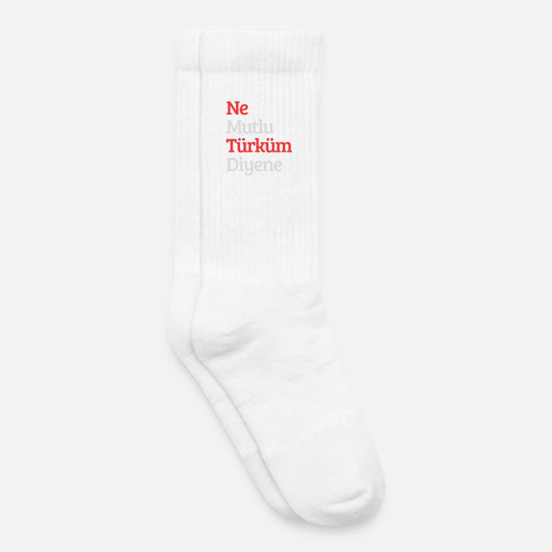 Design de la dinde - Chaussettes de tennis bio enfant - blanc
