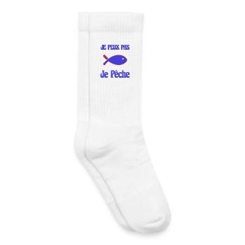 PÊCHE. RETRAITE. RETRAITE. RETRAITEE - Chaussettes de tennis bio enfant - blanc - Droite