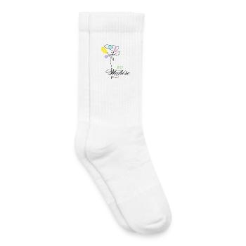 Fleurs colorées Bio Nature - Chaussettes de tennis bio enfant - blanc - Droite