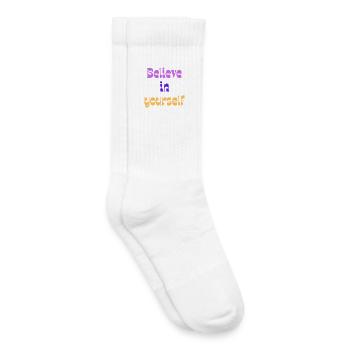 Believe in Yourself Retro Gradient - Kinder Tennissocken - Weiß - Rechts