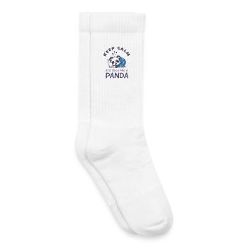 Keep Calm Panda Sleep Shirt - Kids Tennis Socks - white - Right