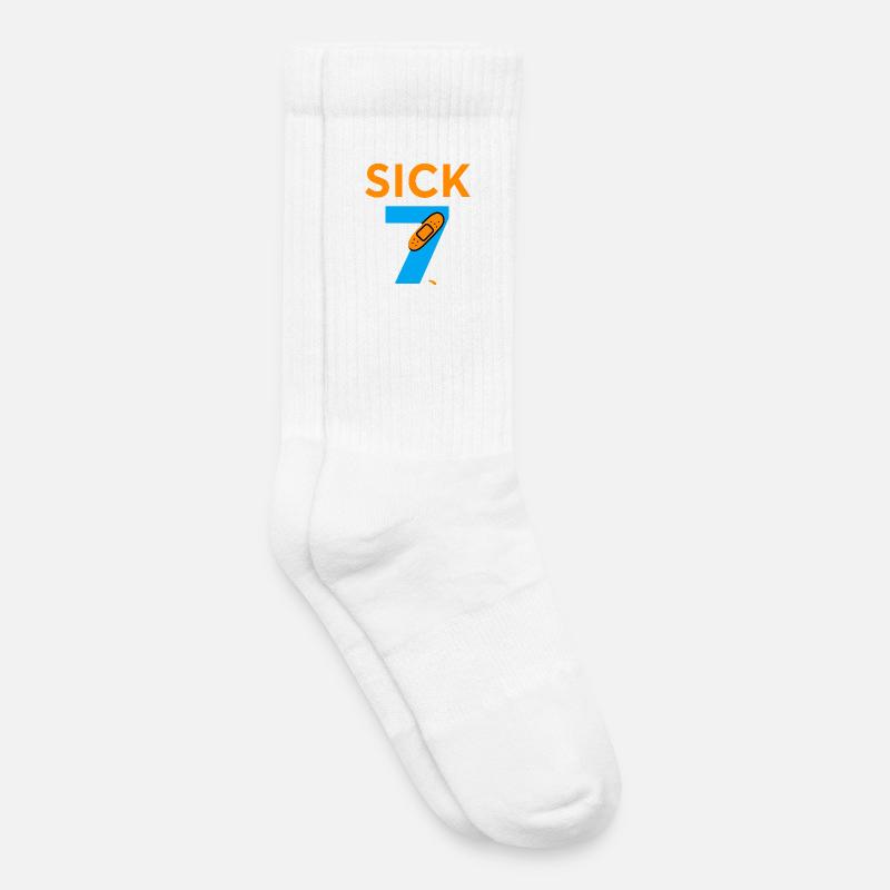 Sick Seven Meme Tee Six Seven - Kids Tennis Socks - white