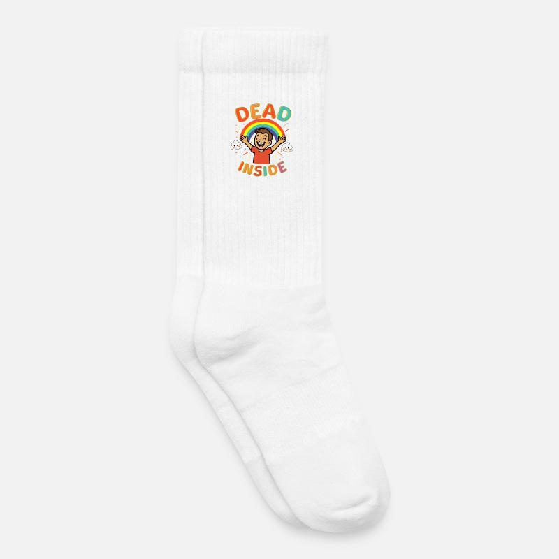 Dead Inside - Kids Tennis Socks - white