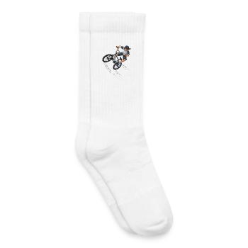 Freestyle BMX Street Art Trick Rider Street - Chaussettes de tennis bio enfant - blanc - Droite
