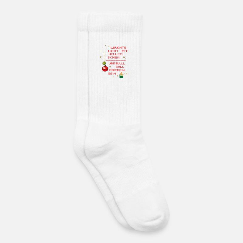 Leuchte Licht mit hellem Schein - Kinder Tennissocken - Weiß