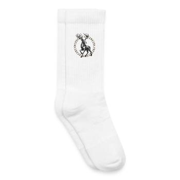 Mystic deer in the golden Nordic runic circle - Kids Tennis Socks - white - Right