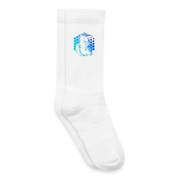 Motif motocross qui fonctionne immédiatement - Chaussettes de tennis bio enfant - blanc - Droite