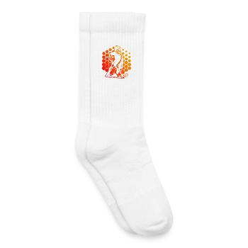 Modernes Floorball Artwork - Kinder Tennissocken - Weiß - Rechts