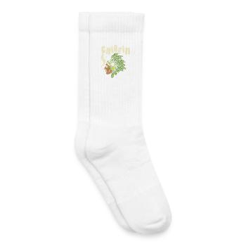 Illustration de profil de coiffe Chiefin - Chaussettes de tennis bio enfant - blanc - Droite