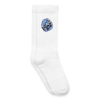BMX Sprung Stunt blau - Kinder Tennissocken - Weiß - Rechts