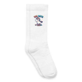 100e jour d’école 100 jour d’école des enfants - Chaussettes de tennis bio enfant - blanc - Droite