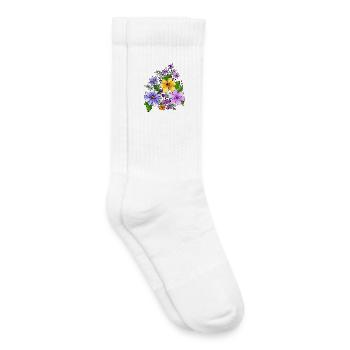 Blumen - Kinder Tennissocken - Weiß - Rechts